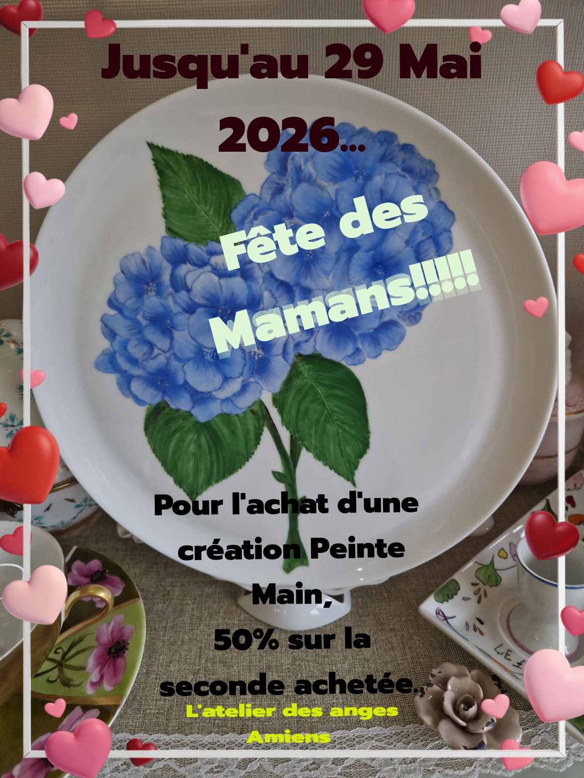 affiche atelier Fleurs et Porcelaine